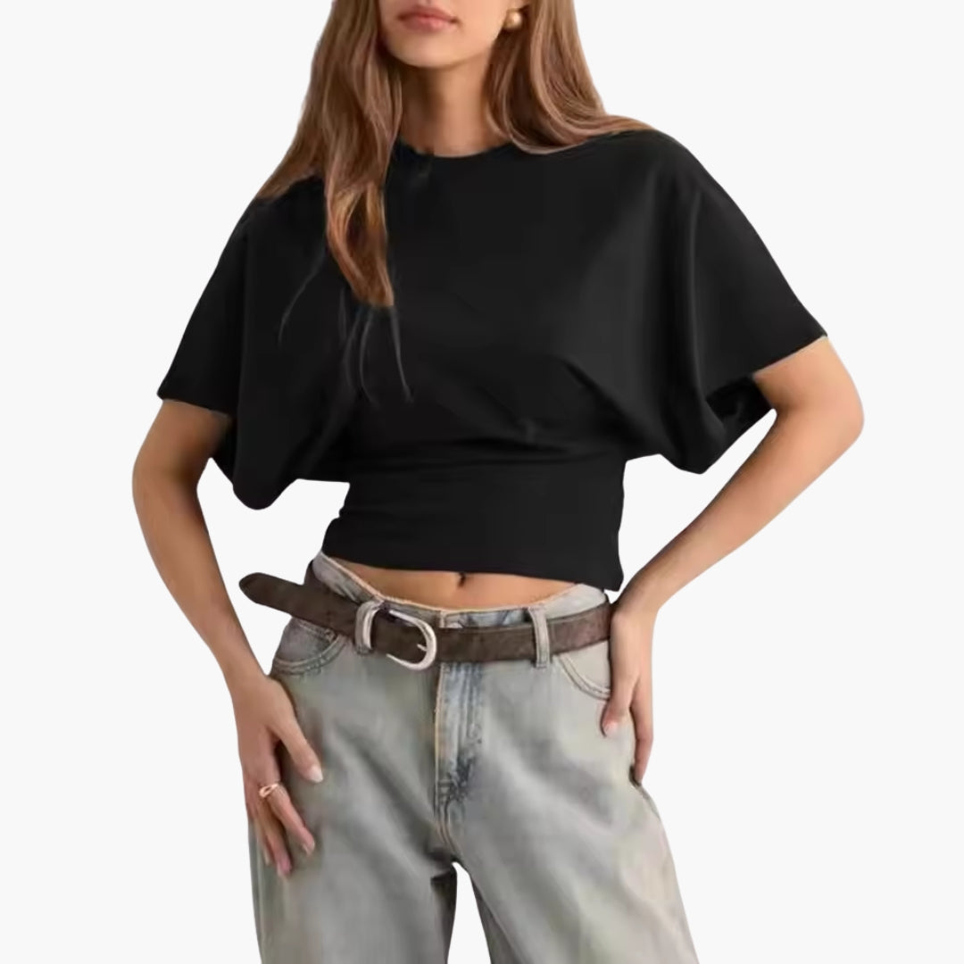 Emilia - paita pyöreällä kaula-aukolla ja leveillä hihoilla