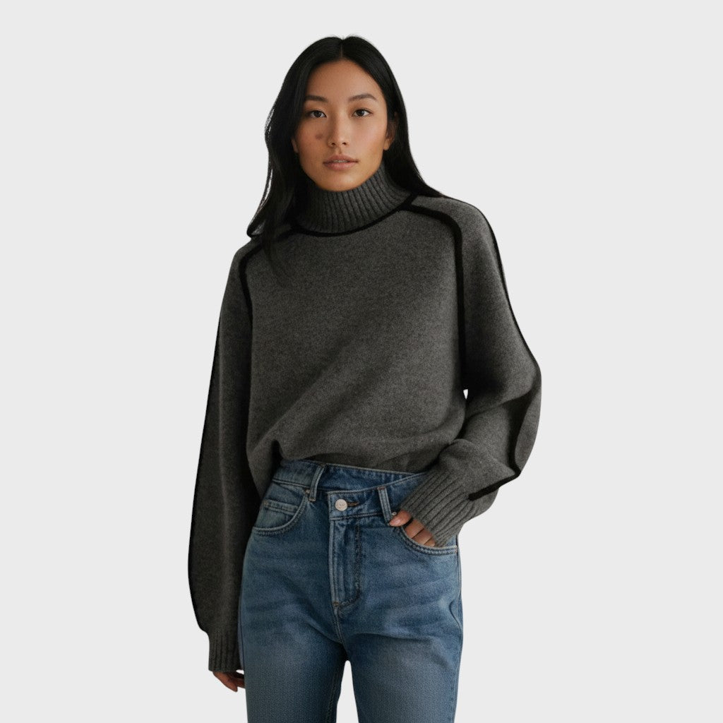 Nea - Pehmeä ja elegantti korkeakauluksinen neulepusero